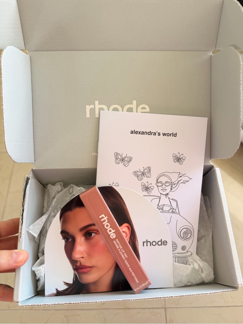 RHODE peptide lip tint — sweet apple